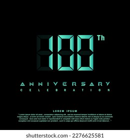 100 Years anniversary celebration 3d vector template design illustration
