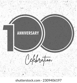 100 Years anniversary celebration 3d vector template design illustration