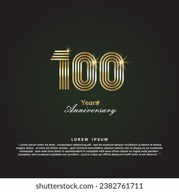 100 Years anniversary celebration 3d vector template design illustration