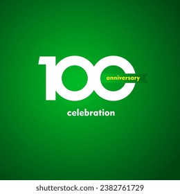 100 Years anniversary celebration 3d vector template design illustration