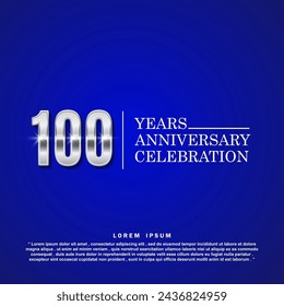 100 Years anniversary celebration 3d vector template design illustration