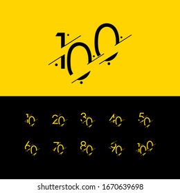 100 Years Anniversary Celebration Elegant Number Vector Template Design Illustration