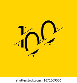 100 Years Anniversary Celebration Elegant Number Vector Template Design Illustration