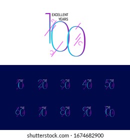 100 Years Anniversary Celebration Elegant Number Vector Template Design Illustration