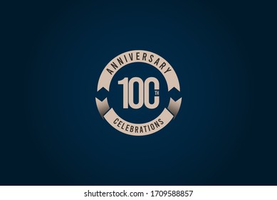 100 Years Anniversary Celebration Logo Vector Template Design Illustration