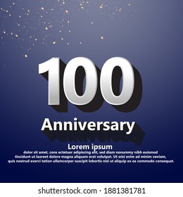 100 years anniversary celebration logo vector template design