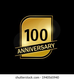 100 years anniversary celebration logo vector template design illustration