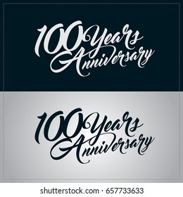 100 Years Anniversary Celebration Logotype