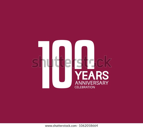 100 years anniversary\
celebration logotype. anniversary logo white color isolated on\
purple background, vector design for celebration, invitation card,\
and greeting card
