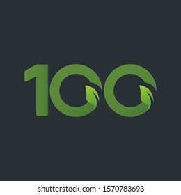 100 Years Anniversary Celebration Number Vector Template Design Illustration Logo Icon