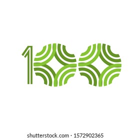 100 Years Anniversary Celebration Number Vector Template Design Illustration Logo Icon