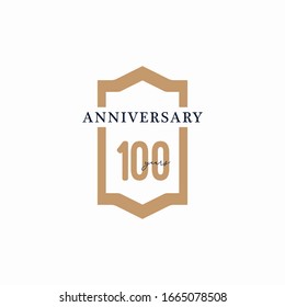 100 Years Anniversary Celebration Number Vector Template Design Illustration