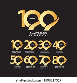 100 Years Anniversary Celebration Number Vector Template Design Illustration