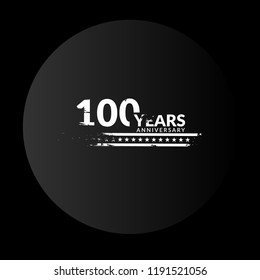 100 years anniversary celebration simple logo.grunge illustration