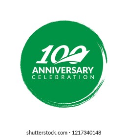 100 years anniversary celebration simple emblem, label, badge, logo. vintage logo, 100 year sign, jubilee, greeting card