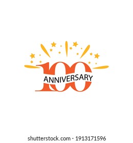 100 years anniversary celebration template vector design illustration