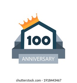 100 years anniversary celebration template vector design illustration