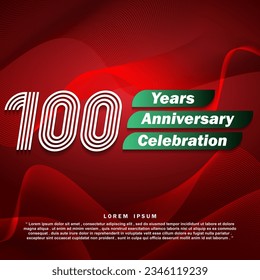 100 years anniversary celebration template design illustration