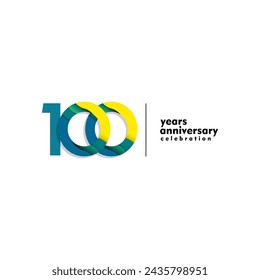 100 years anniversary celebration template design illustration