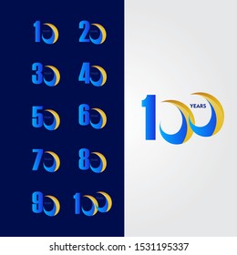 100 Years Anniversary Celebration Vector Template Design Illustration