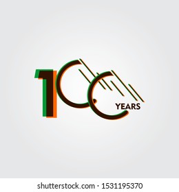 100 Years Anniversary Celebration Vector Template Design Illustration