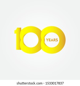 100 Years Anniversary Celebration Vector Template Design Illustration