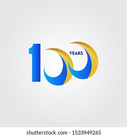 100 Years Anniversary Celebration Vector Template Design Illustration
