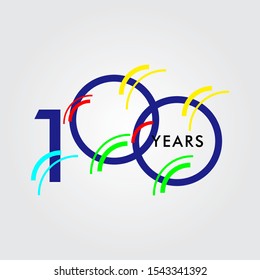 100 Years Anniversary Celebration Vector Template Design Illustration