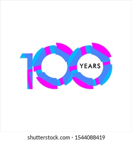 100 Years Anniversary Celebration Vector Template Design Illustration