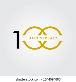 100 Years Anniversary Celebration Vector Template Design Illustration