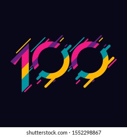 100 Years Anniversary Celebration Vector Template Design Illustration