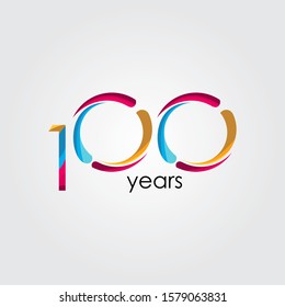 100 Years Anniversary Celebration Vector Template Design Illustration