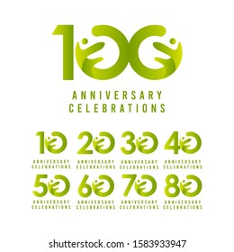 100 Years Anniversary Celebration Vector Template Design Illustration