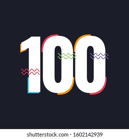 100 Years Anniversary Celebration Vector Template Design Illustration Logo Icon