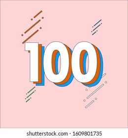 100 Years Anniversary Celebration Vector Template Design Illustration