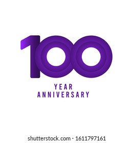 100 Years Anniversary Celebration Vector Template Design Illustration