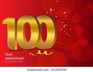 100 Years Anniversary Celebration Vector Template Design Illustration