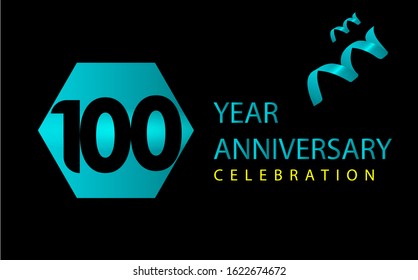 100 Years Anniversary Celebration Vector Template Design Illustration