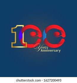 100 Years Anniversary Celebration Vector Template Design Illustration
