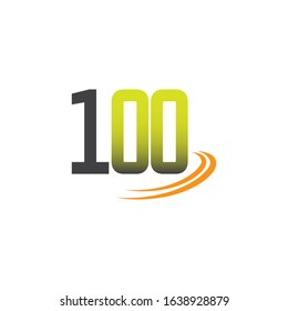 100 Years Anniversary Celebration Vector Template Design Illustration