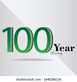 100 Years Anniversary Celebration Vector Template Design Illustration