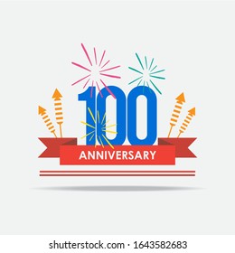 100 Years Anniversary Celebration Vector Template Design Illustration