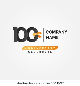 100 Years Anniversary Celebration Vector Illustration Template Design