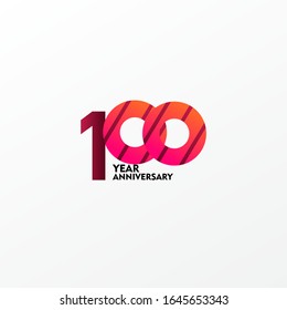 100 Years Anniversary Celebration Vector Template Design Illustration