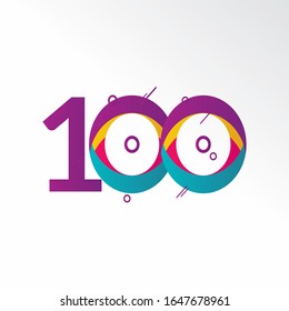 100 Years Anniversary Celebration Vector Template Design Illustration