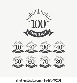 100 Jahre Jubiläum Feier Vektorillustration Template Design Illustration