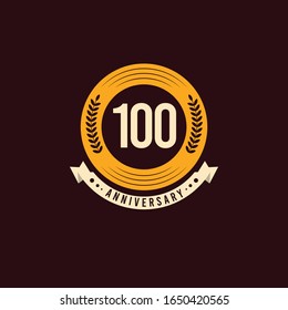 100 Years Anniversary Celebration Vector Template Design Illustration