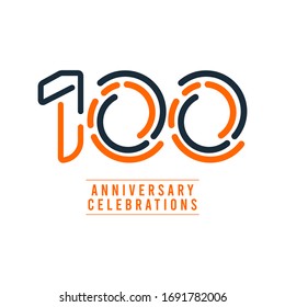 100 Years Anniversary Celebration Vector Template Design Illustration
