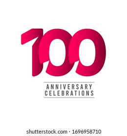 100 Years Anniversary Celebration Vector Template Design Illustration
