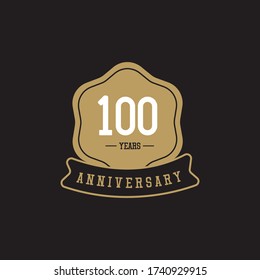 100 Years Anniversary Celebration Vector Template Design Illustration